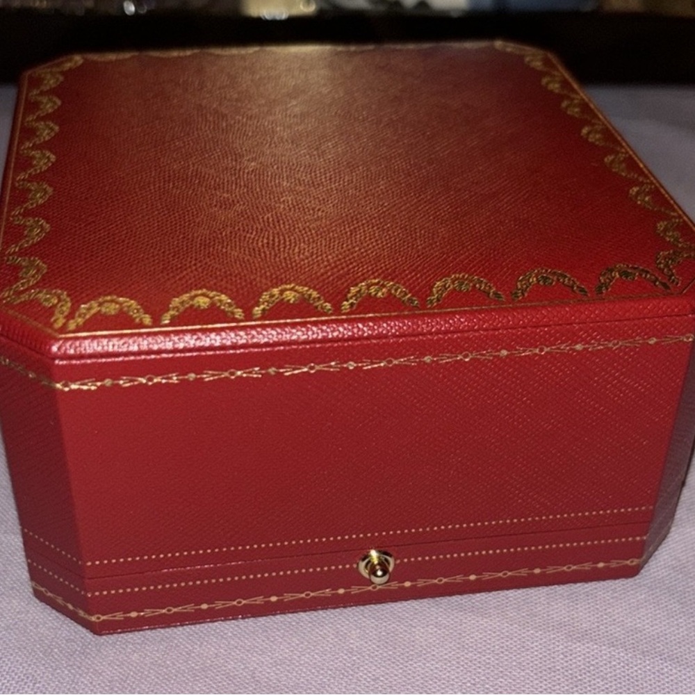 Cartier Red Box with Gold Accents